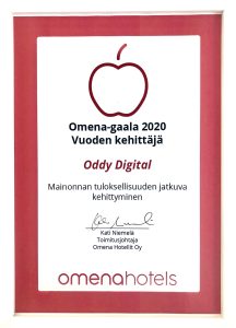 Omena Hotels palkinto 2020