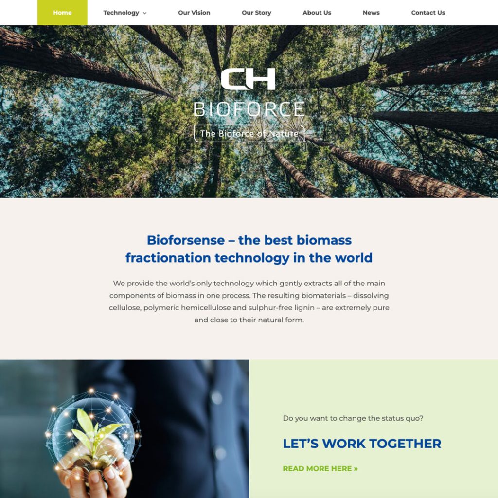 CH-Bioforcen verkkosivun päivitys
