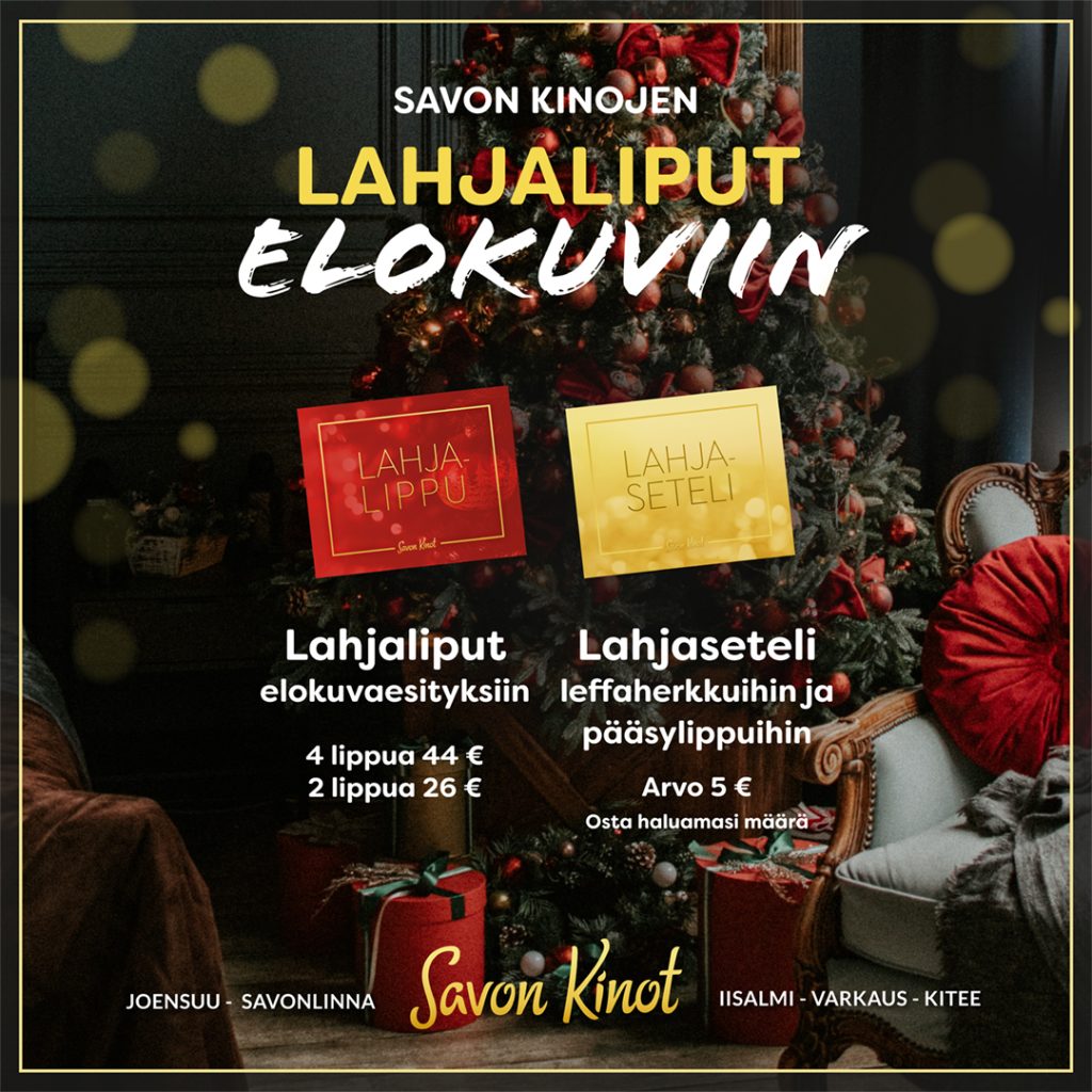 Mainosmateriaalit Savon Kinot Oy:n joulumarkkinointiin
