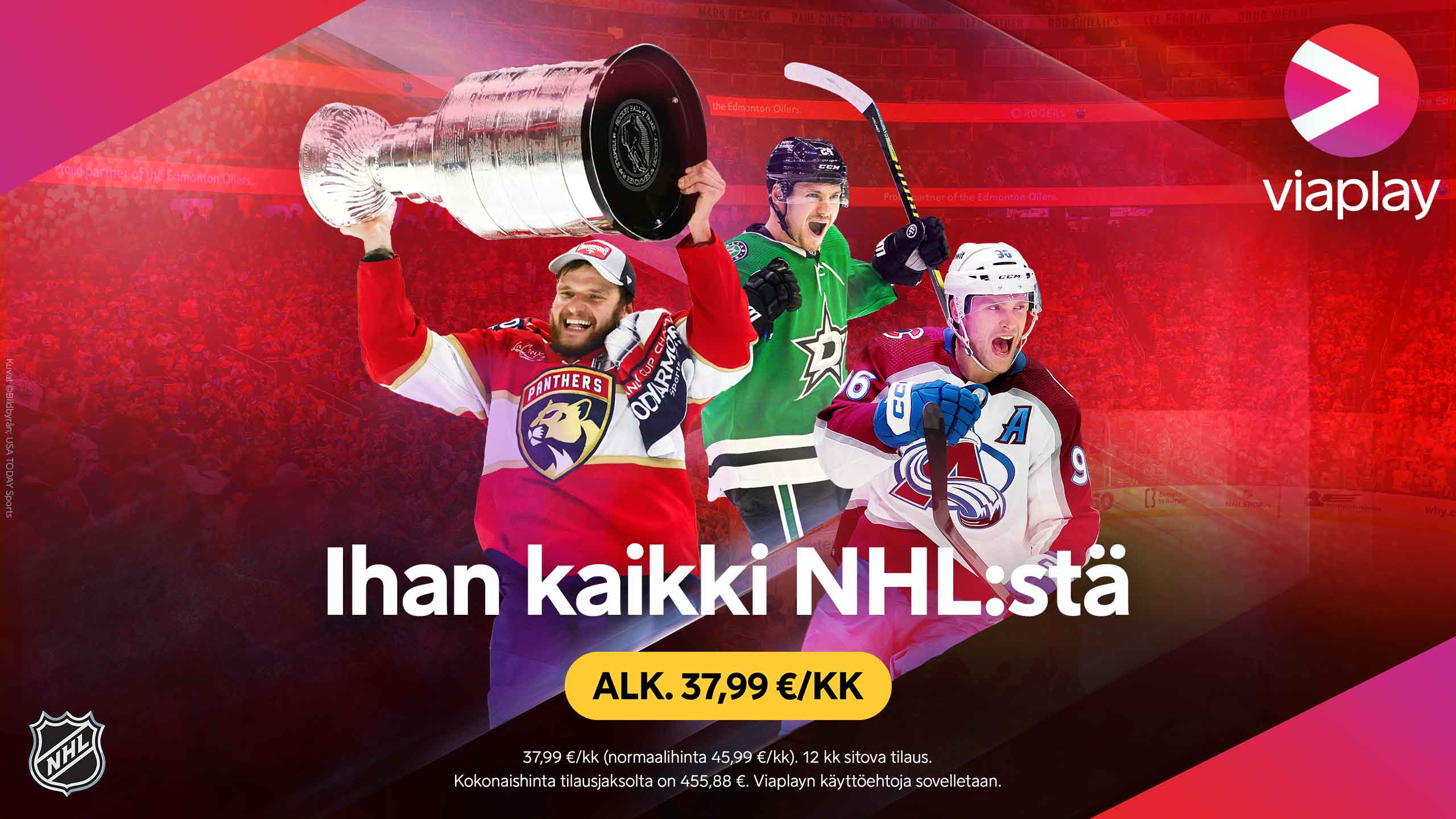 Viaplay - Näyttävät mainosmateriaalit Viaplayn NHL-kauteen