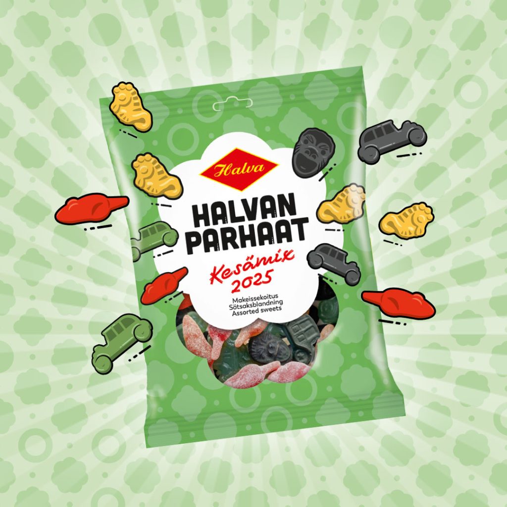 Halvan uutuusherkut referenssi